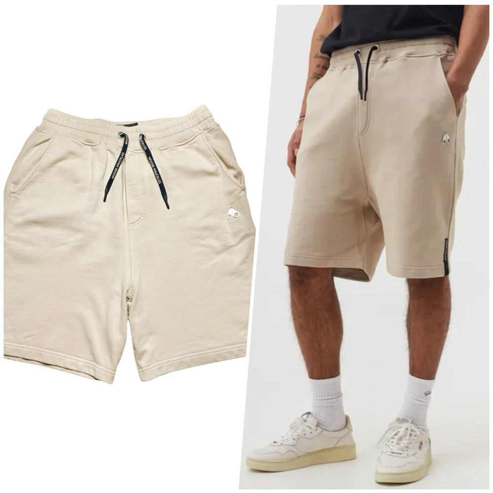 Moose Knuckles | Men | Sarasota Plaza Taupe Cotton Baggy Shorts | Medium